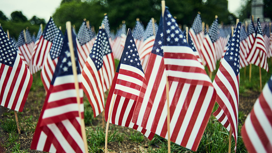American flags